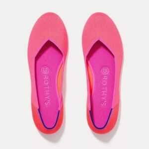 Rothy's The Flat Round Toe Tropical Pink Limited Edition Women's Size 10.5